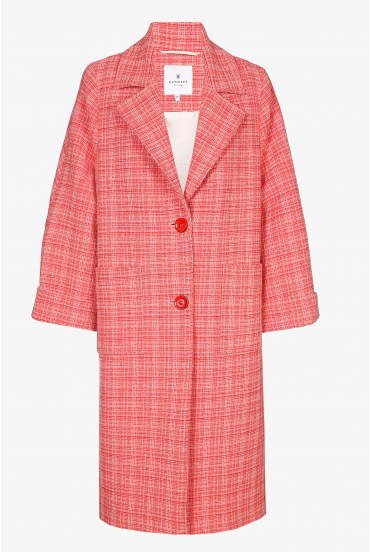 Coat in bouclé fabric