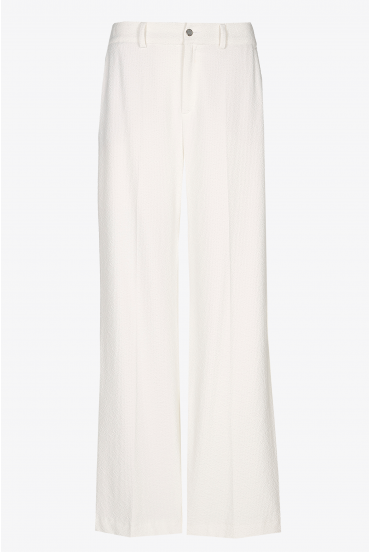 Pleated trousers with straight legs