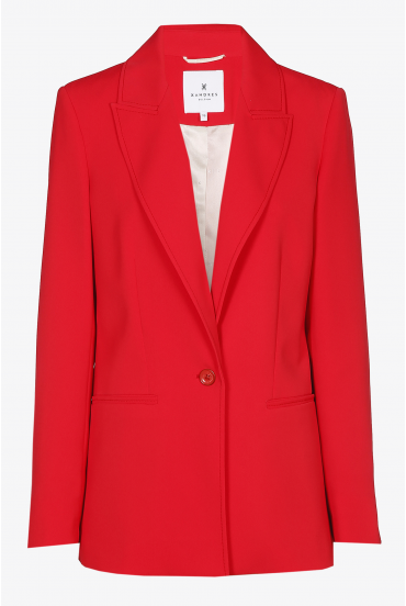 Straight blazer with pockets