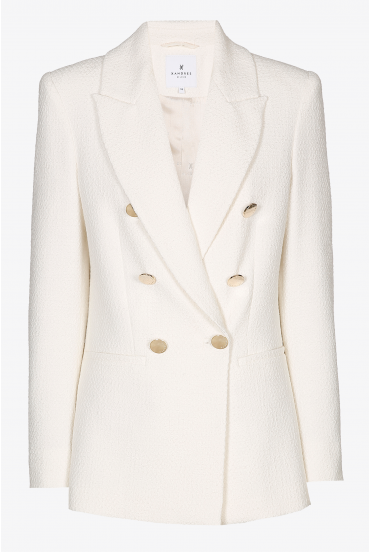 Blazer with double row of buttons