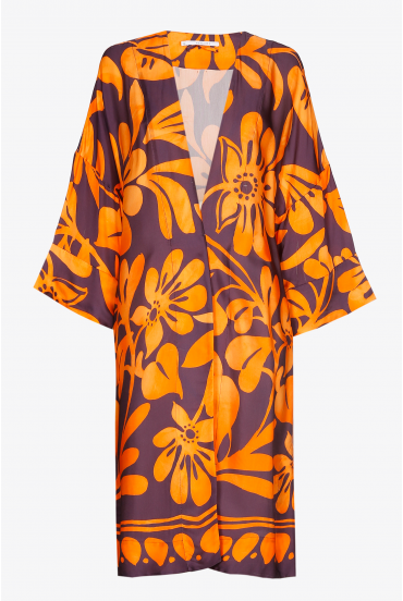 Kimono with a floral print