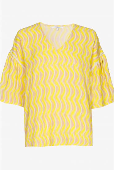 Blouse in crepe fabric