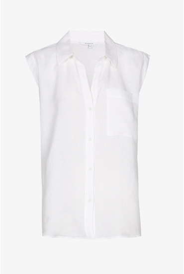 Sleeveless linen shirt