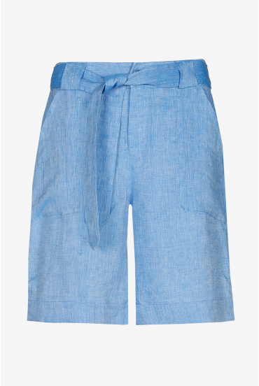 Linen bermuda shorts