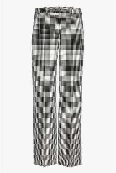 Pantalon habillé à motif pied-de-poule