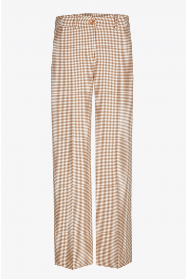 Pantalon habillé à motif pied-de-poule