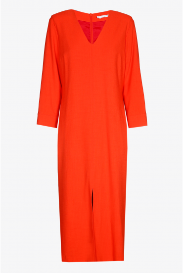 Midikleid mit V-Ausschnitt