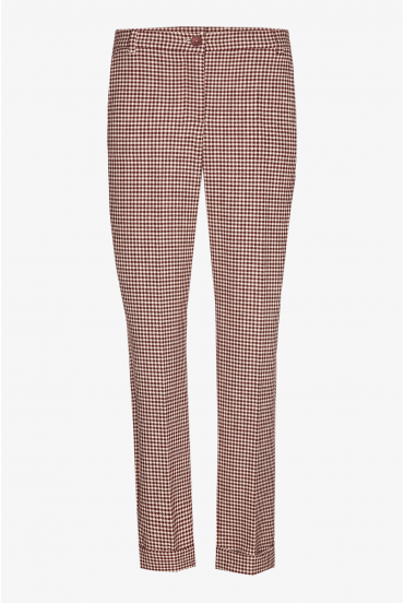 Schmale Hose mit Hahnentrittmuster