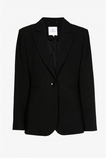 Linen-look tailored blazer