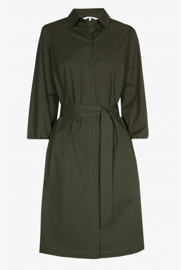 Robe mi-longue en coton