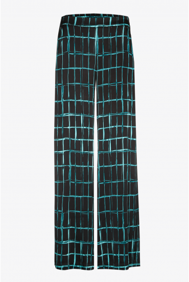 Pantalon large à motif