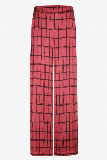 Pantalon large à motif