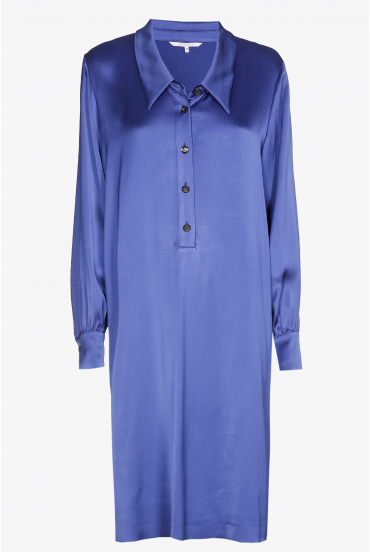 Blusenkleid in glänzender Satinoptik