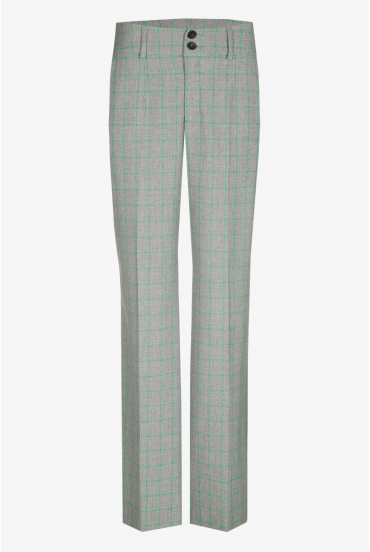 Pantalon à carreaux et à jambes larges