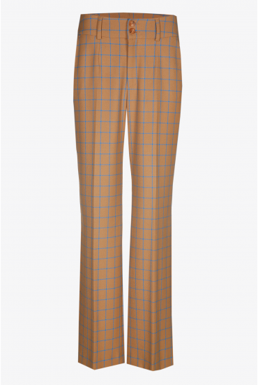 Pantalon à carreaux et à jambes larges