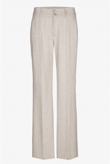 Pantalon à motif pied-de-poule