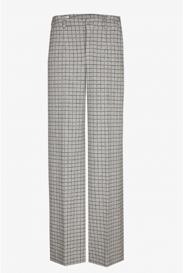 Geruite broek met wijde pijpen