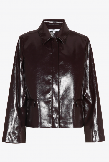 Veste courte en laqué