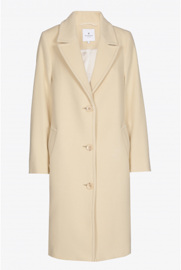 Manteau en laine à col revers