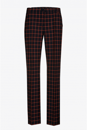 Karohose mit schmalem Bein