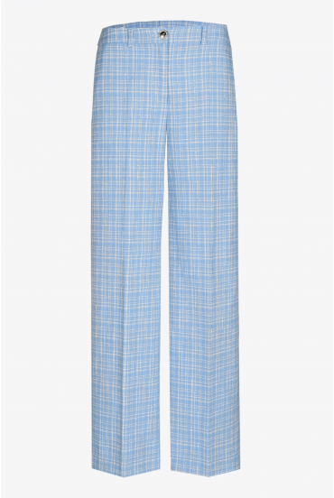 Pantalon à carreaux à jambes larges