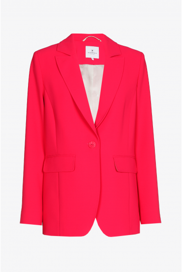 Blazer with subtly rounded hem