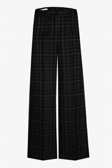 Geklede broek met brede pijpen