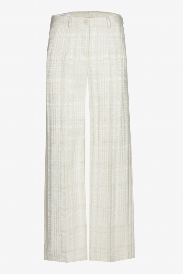 Geklede broek met brede pijpen