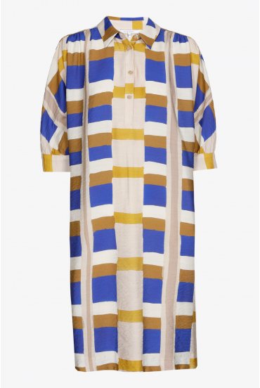 Jurk met aquarelprint