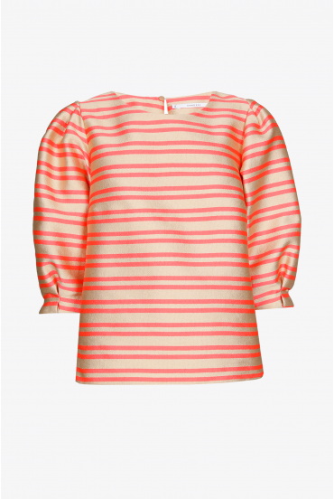 Blouse en taffetas avec manches ballon