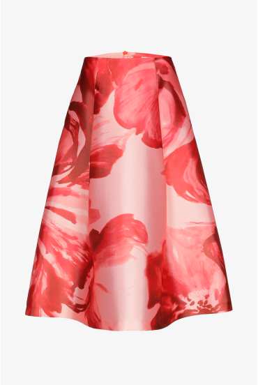Rok met aquarel bloemenprint