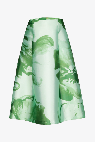 Rok met aquarel bloemenprint