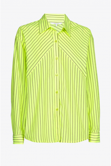 Blouse met fluostrepen