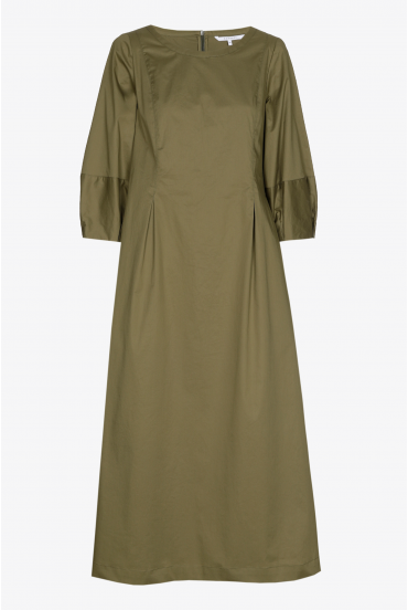 Robe en coton avec détails plissés