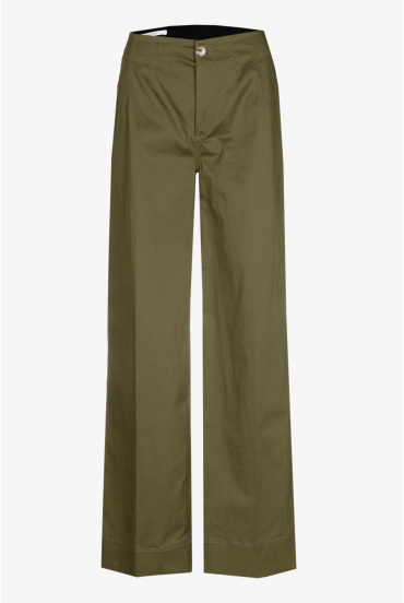 Pantalon à jambes larges en coton