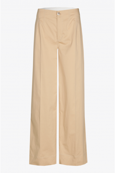 Pantalon à jambes larges en coton