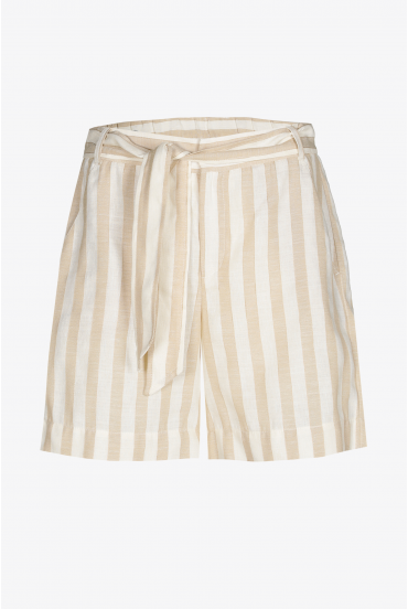 Striped shorts with waist binder