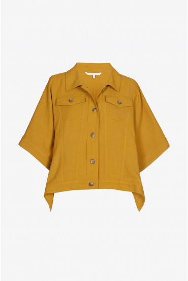 Cape met jeansjas look