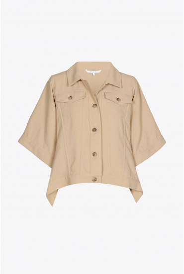 Cape met jeansjas look