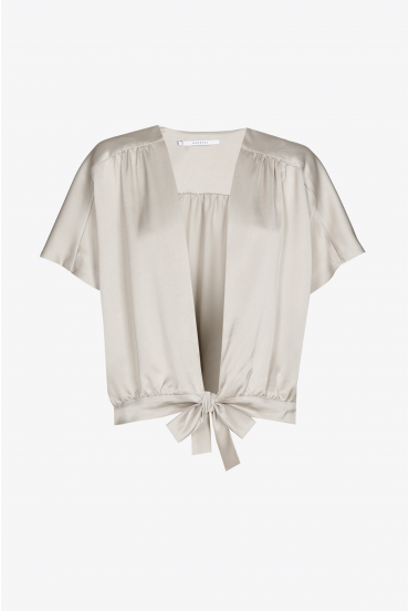 Blouse en tissu brillant