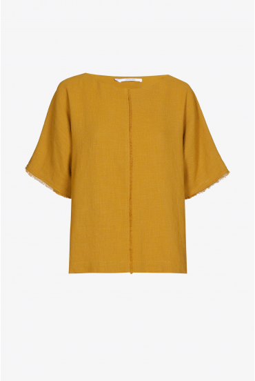 Blouse à l’aspect lin