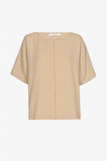 Blouse à l’aspect lin