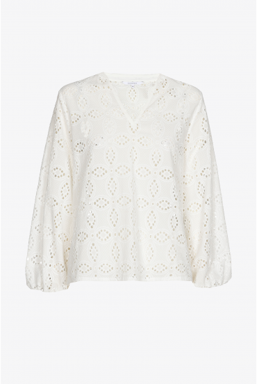 Blouse avec broderie anglaise