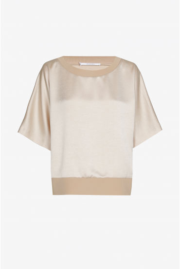 Blouse met korte mouwen