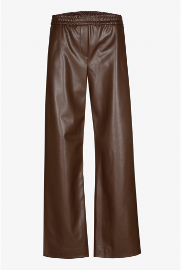Soepele broek uit faux leather