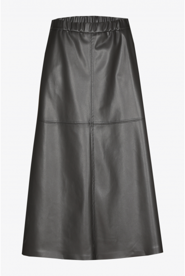Lange faux leather rok