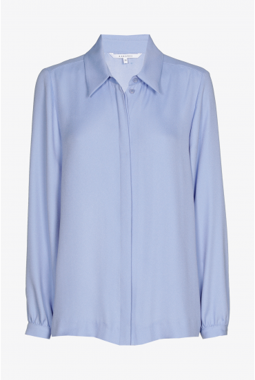 Elegante blouse met hemdkraag