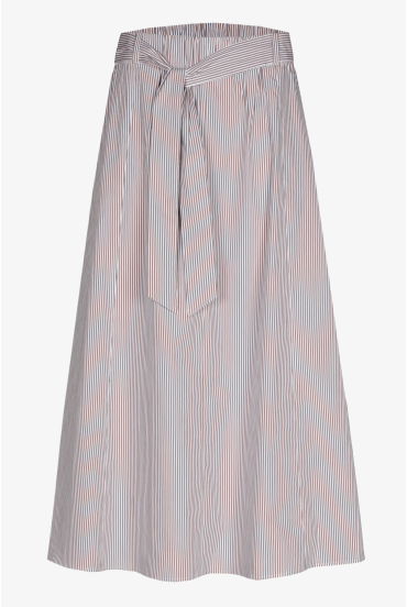 A-line striped skirt