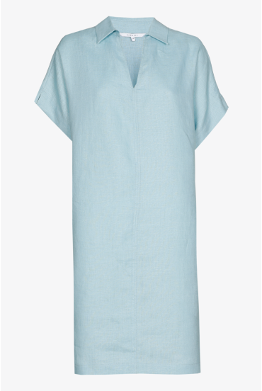 Leinenkleid mit kurzen Ärmeln