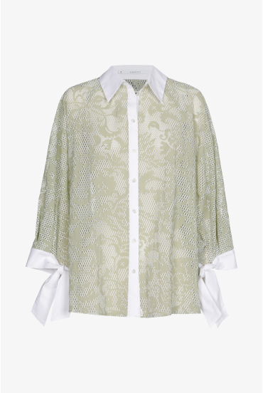 Hemd met kanten look